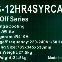 کولر گازی هایسنس 12000 مدل    AS_12HR4SYRCA01